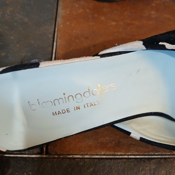 Bloomingdale Women's Mules 4.5 Cow Print Italy - Picture 7 of 13